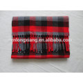 Atacado China Plaid Luxurious Scarves 100% Cashmere Scarf Wholesale